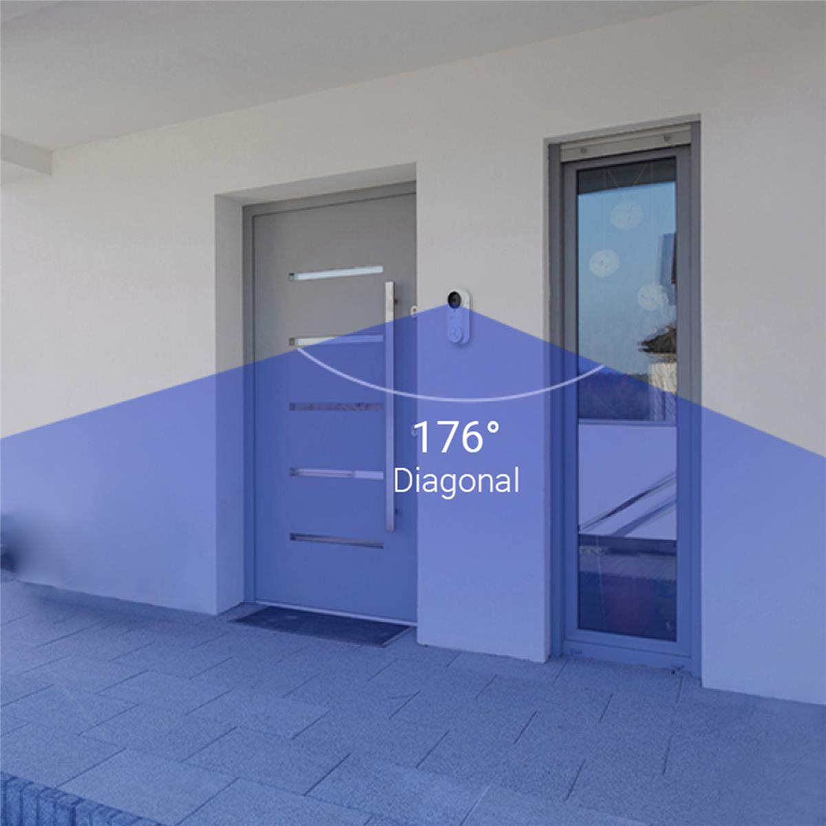 EZVIZ akkubetriebene Video-Doorbell DB2 Pro 5MP inkl. kabellosem Türgong