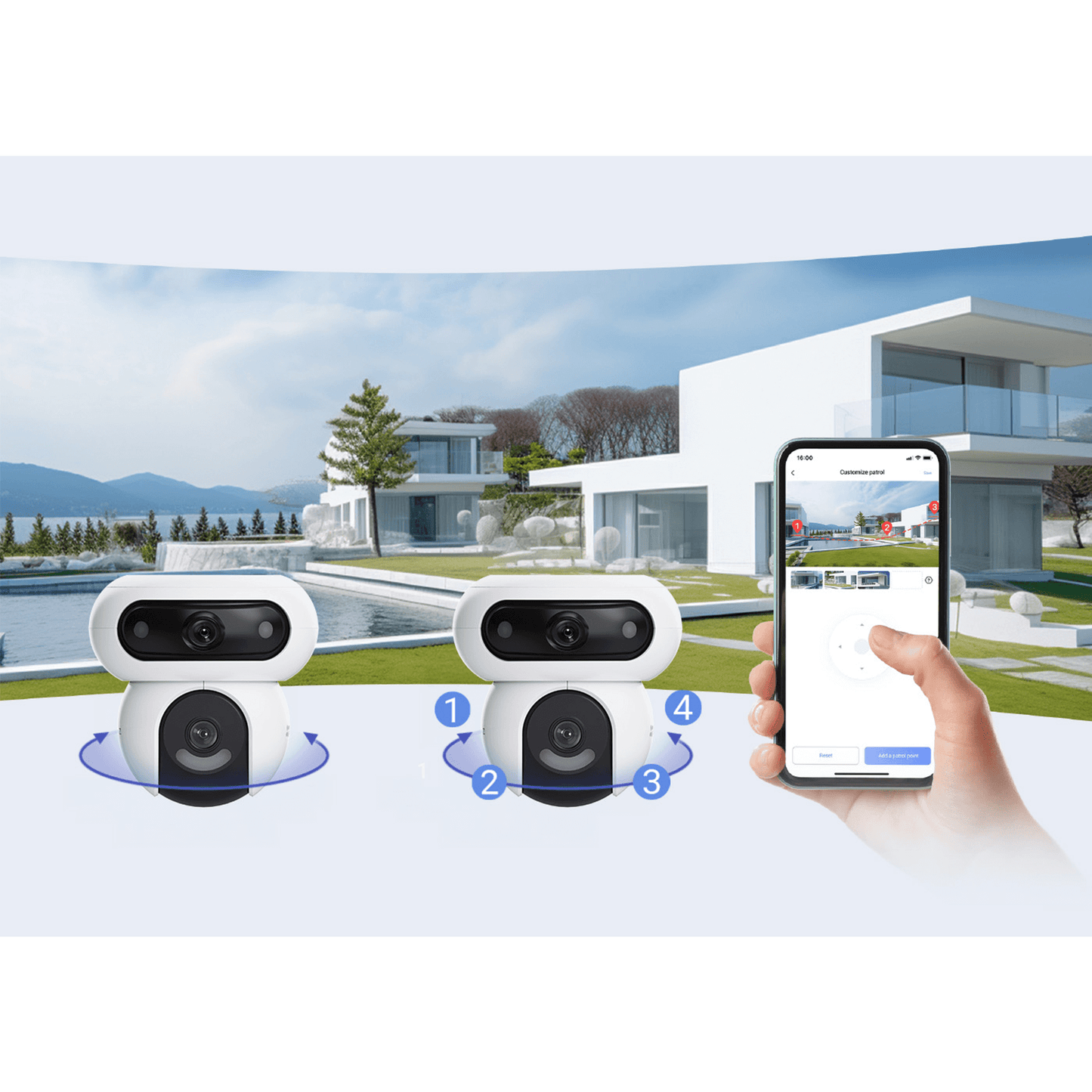 EZVIZ H90 2K+ Wifi Dual Lens Schwenk- & Neige Kamera