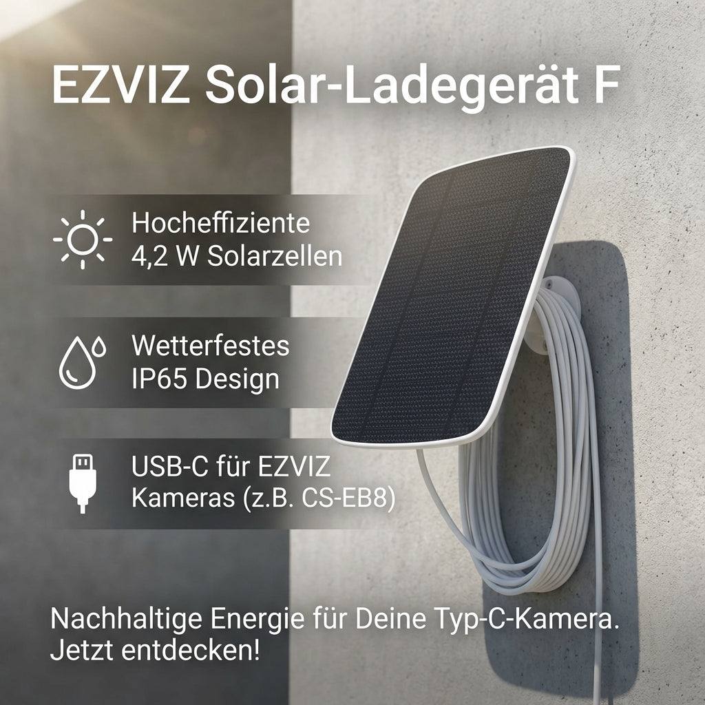 Nachhaltige Sicherheit: Wie das EZVIZ Solar Panel F akkubetriebene Überwachungskameras optimal versorgt