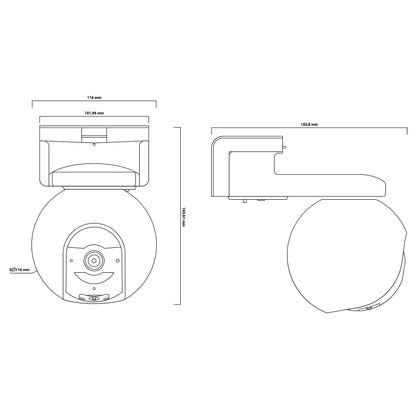 EZVIZ Megapixel Überwachungskamera Sensor mit Nachtsicht | EB8 4G