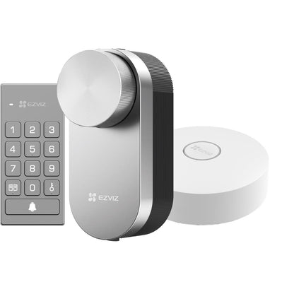 EZVIZ  intelligentes Schloss DL01 Pro inkl. Multifunktionstastatur DL01 CP und A3 Hub