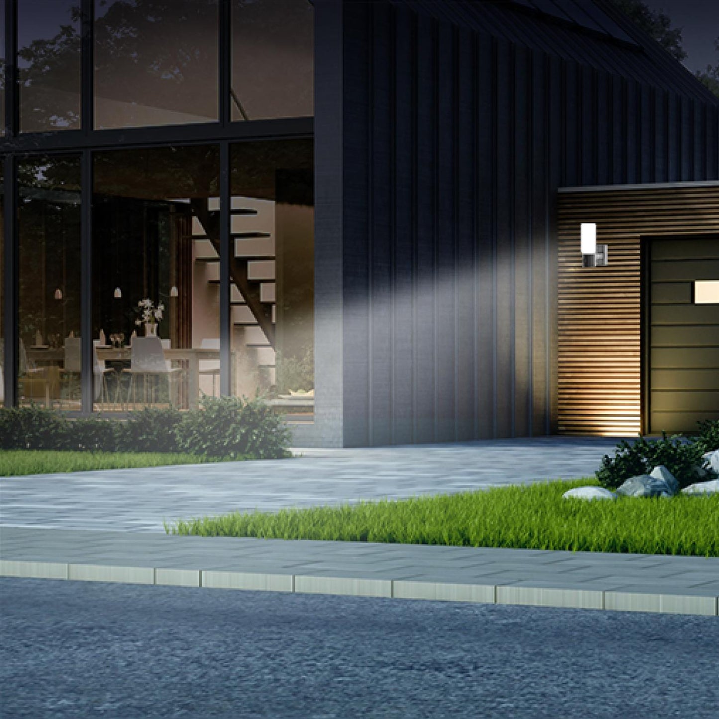 EZVIZ EL3 Smarte Wandlicht-Kamera | 2K, Flutlicht, KI-Personen- & Fahrzeugerkennung